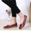 Γυναικεία Δερμάτινα Παπούτσια Loafers Μονόχρωμα Slip-on Flat Παπούτσια Άνετα Casual Φλατ για 3