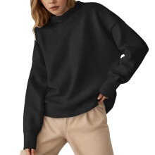 Herbstliche Sweatshirts für Damen, Rundhalsausschnitt, lange Ärmel, lässige Oberteile, leichte Pullover-Sweatshirts, einfarbig