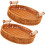 Worgeous2-pack rund serveringsbricka i rotting för husägare med rund form brun 1