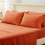 Σετ 5 διπλών παπλωμάτων σε χρώμα Burnt Orange Seersucker – Περιλαμβάνει πάπλωμα, ψεύτικο 5