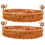 Worgeous2-pack rund serveringsbricka i rotting för husägare med rund form brun 6
