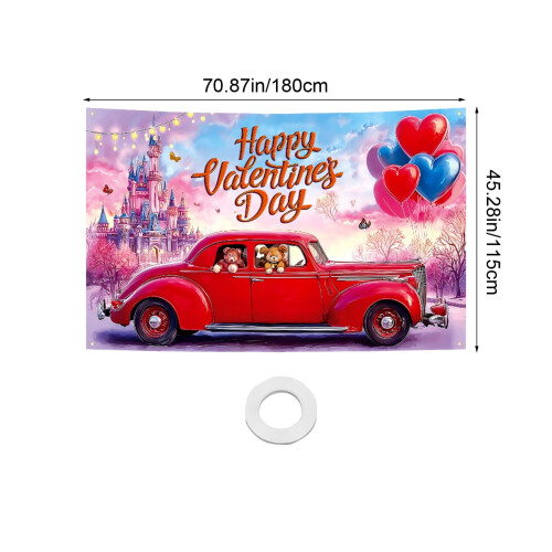 Valentinsdags vægtæppe polyester 71x45 tommer 2