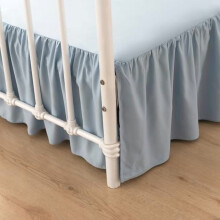 Jupe de lit à volants pour lit double, coins fendus, retombée de 45 cm, style froncé, 100 % microfibre, vert citron