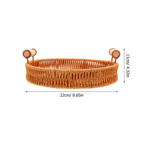 Worgeous2-pack rund serveringsbricka i rotting för husägare med rund form brun 1