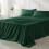 Ensemble de couette 5 pièces vert émeraude pour lit simple 5