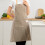 Grembiule da donna senza maniche in cotone e lino con 2 tasche 6