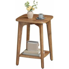 MAEZO 2-Tier Side Table Honey Brown