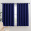 Κουρτίνες συσκότισης Royal Blue 34x60 ίντσες, με ροδέλα στο πάνω μέρος, 2 τεμάχια 1