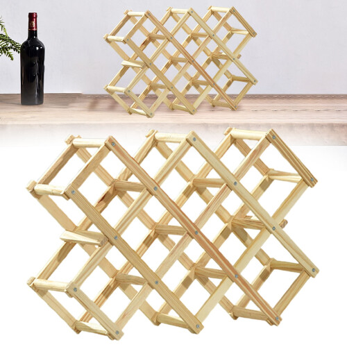 Casier à vin pliable en bois – Autoportant et empilable 1