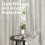 Dark Grey Linen Curtains 52x68 in, Light Filtering, 2 3
