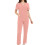 Σετ Scrubs for Women2Piece για γυναίκες, μονόχρωμο τοπ με κοντό μανίκι και V λαιμόκοψη, 1