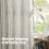 Dark Grey Linen Curtains 52x68 in, Light Filtering, 2 5