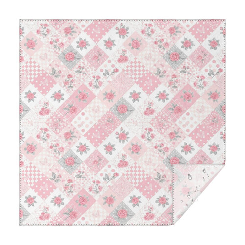 Toalha de mesa quadrada Pioneer Flower com estampa floral, 132 x 132 cm (52 x 52 polegadas)