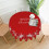 Round Christmas Tablecloth, 60", Snowflake Design, Washable Polyester – Compatible with Buffet & Dining Tables 5
