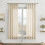 Neutral Linen Blend Curtains 38x54 in, 2 Panels 1