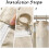 Hørgardiner 63 tommer korte 2 stk. beige boho halvtransparente 6