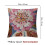 Coussin rose à crochets perforés avec fleur et franges marron naturel 4