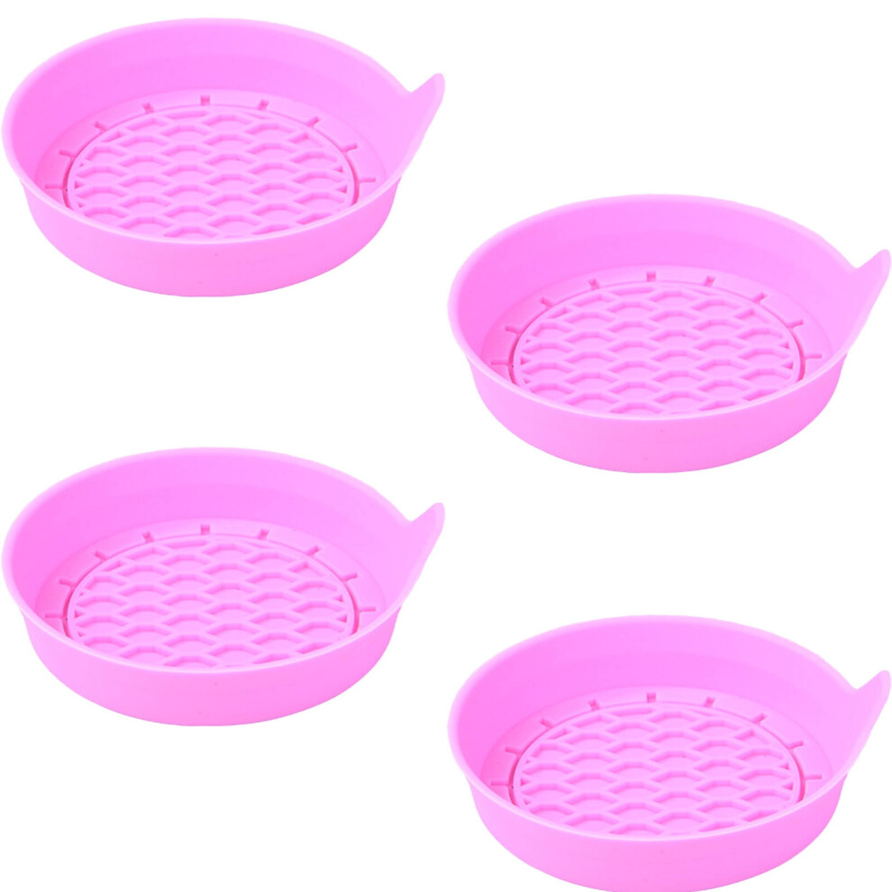 Acdanc 4Pcs Car Coasters,Car Interior Car Coasters For Cup Holders,Protect Environment Non Slip Insert Coaster, Pink 9557311774041