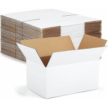 Witte golfkartonnen verzenddozen 10x7x5 inch, 30 stuks