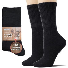 Toughland Alpaca Wool Socks for Men and Women - Non-Itchy, Full Cushion Warm Crew Socks - for Cold Weather, Hiking