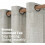 Dark Grey Linen Curtains 52x68 in, Light Filtering, 2 4