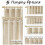 Neutral Linen Blend Curtains 38x54 in, 2 Panels 4