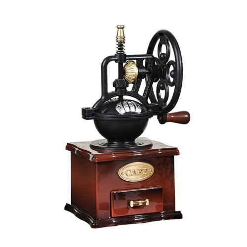 Hand Crank Coffee Grinders Shape Mechanism Musical Box Wind Up