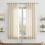 Neutral Linen Blend Curtains 38x54 in, 2 Panels 2