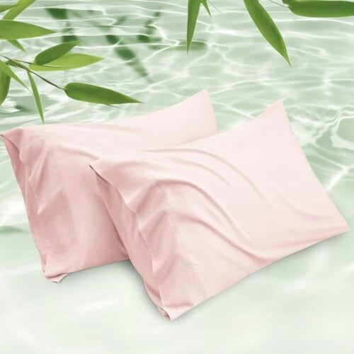 Fronhas de bambu e rayon, tamanho King (20x36"), conjunto com 2 unidades.
