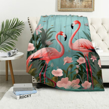 Pink Flamingo Christmas Blanket – Soft, Warm Holiday Throw Decor, Cozy Gift for Men, Women & Kids – Compatible with Flamingo Party Themes