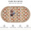 Oval dug 15x21 cm, Vintage Boho Blomsterprint, Polyester 2