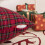 Juletern pudebetræk tartan polyester 45x45 cm 2