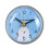 Bathroom Adhesive Suction Cup Wall Clock-little white bear 1