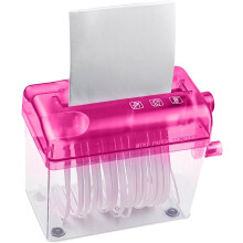 Mini Hand Shredder Portable Paper Manual Documents Cuttin Tool Home Office Desktop Stationery Red