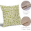 Conjunto de 2 capas de almofada vintage com estampa floral, 45x45cm (18x18 polegadas), em linho. 4