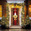 Capa de porta natalina 35x71 polegadas com estampa de Papai Noel 2
