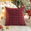 Juletern pudebetræk tartan polyester 45x45 cm 4