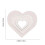 Rustieke witte houten hartdecoraties (3 stuks) 2