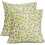 Conjunto de 2 capas de almofada vintage com estampa floral, 45x45cm (18x18 polegadas), em linho. 1