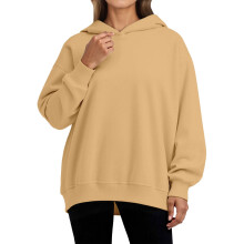 Sweat-shirts à capuche oversize pour femmes, pulls légers – Vêtements d'intérieur doux, hauts décontractés, coupe confortable automne/hiver,