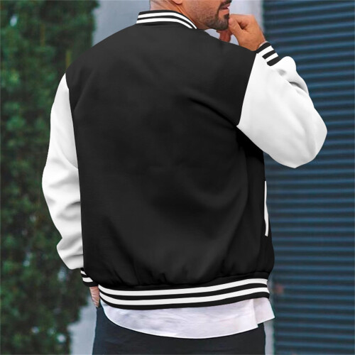 WUWUQF Ανδρικό Μπουφάν Varsity, Ανδρικό Μπουφάν Varsity Baseball Casual για Αγόρια, Ελαφρύ 1