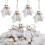 6 stk Halloween-spøkelsespynt 7,5 cm flanell 1