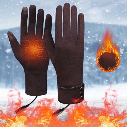 Gants de cyclisme chauffants USB avec doublure en velours 1
