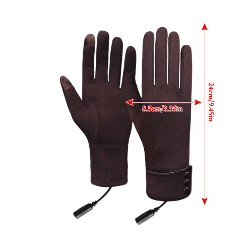 Gants de cyclisme chauffants USB avec doublure en velours 2