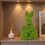 Flocked Resin Easter Bunny Decorative Figurine 5