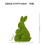 Flocked Resin Easter Bunny Decorative Figurine 3