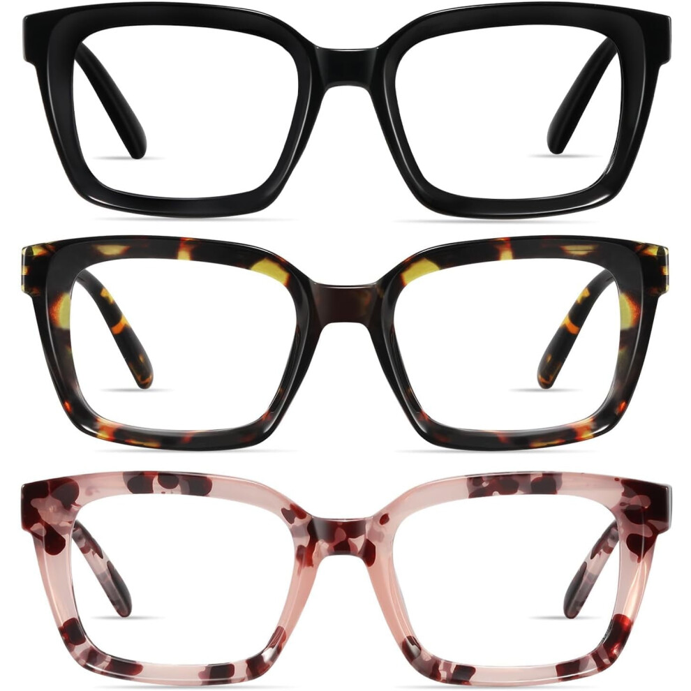 Reading Glasses Blue Light Blocking Oversize Square Frame
