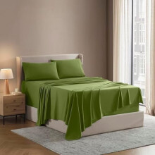 Ensemble de draps en microfibre pour lit queen, 4 pièces, poches profondes