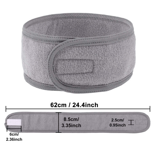 Στήριγμα προσώπου Spa Head Wrap Headband4Counts Stretch Towel για μπάνιο, μακιγιάζ και αθλητισμό 1