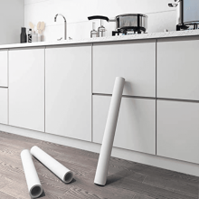 Zelfklevend groen behang – Gestructureerd vinyl, waterdicht, gemakkelijk aan te brengen en te verwijderen, geschikt voor keukenkasten en -muren